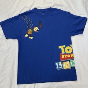 Disney‎ Toy Story Land Mens T-Shirt Size Large Blue Disney Parks Slinky Dog